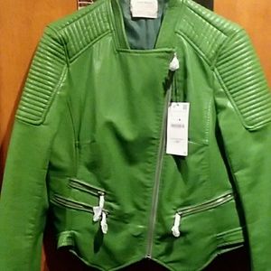 zara faux leather jacket from spain